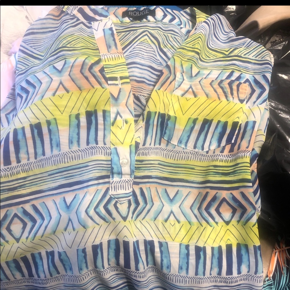 XXL Flowy Colorful Blouse